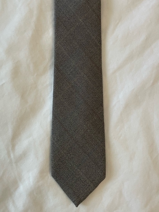 The Tie Bar Other - The Tie Bar Taupe Herringbone Wool Tie